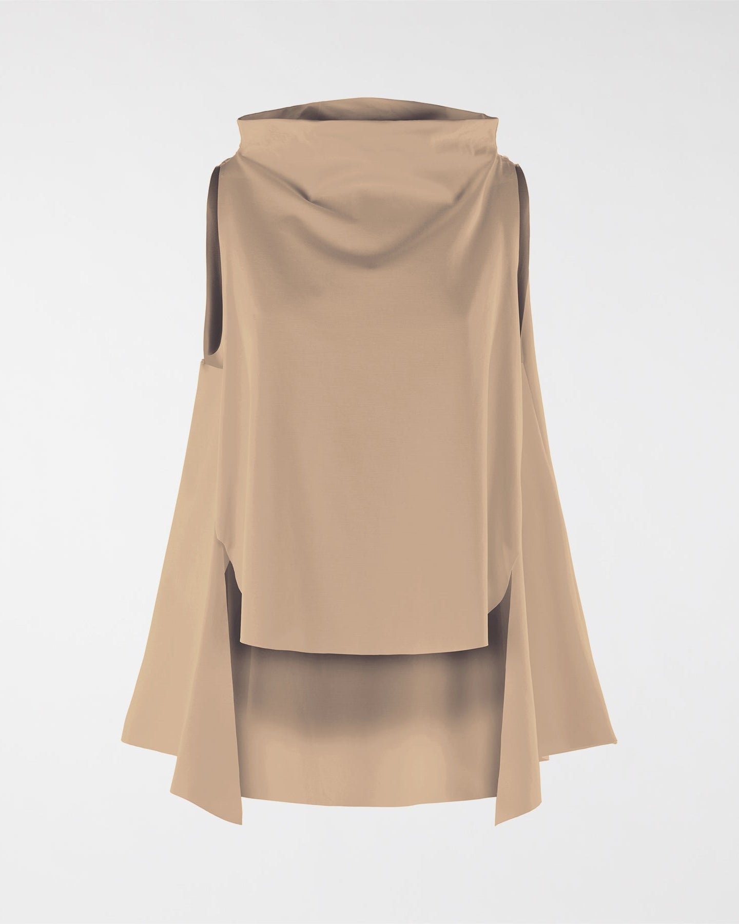 HIGH NECK STRETCH WAISTCOAT BEIGE