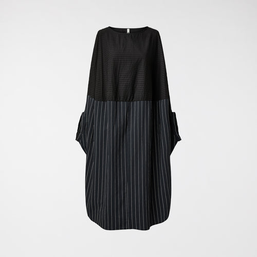 VESTIDO DE 2 TELAS SOBREAJUSTADO