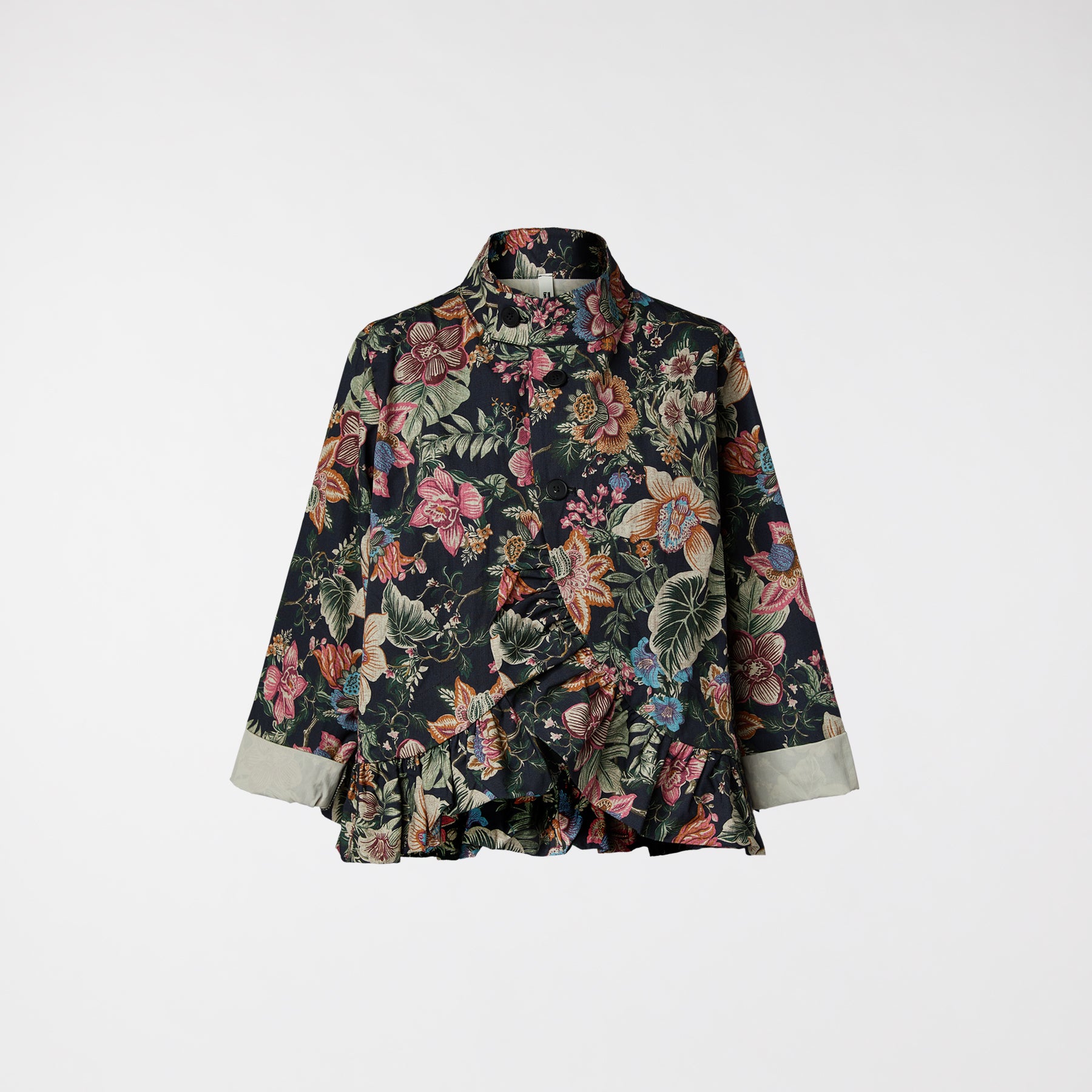 FLOREAL JACKET WITH ROUCHE