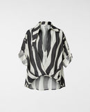 WAVE STRIPED BLOUSE