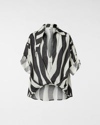 WAVE STRIPED BLOUSE