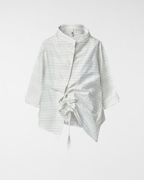 HEMD/JACKE AUS GESTREIFTEM STOFF