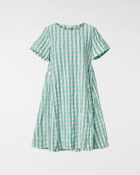 SEERSUCKER GINGHAM DRESS