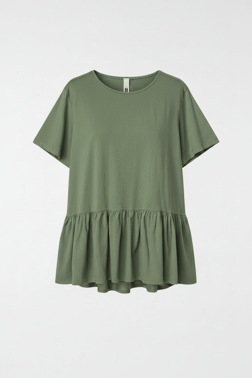 T-SHIRT WITH RUFFLE