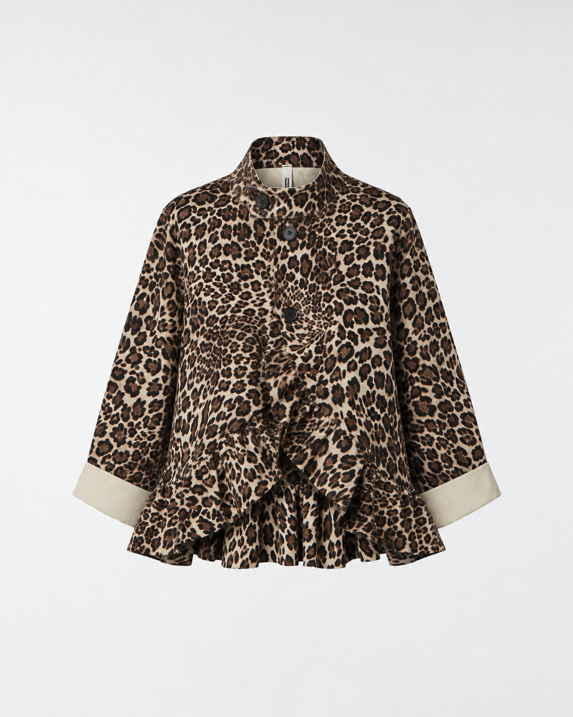 JACKE AUS CORD-ANIMALIER-STOFF