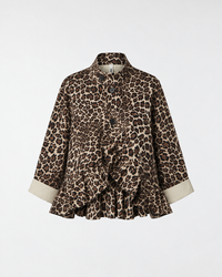 JACKE AUS CORD-ANIMALIER-STOFF