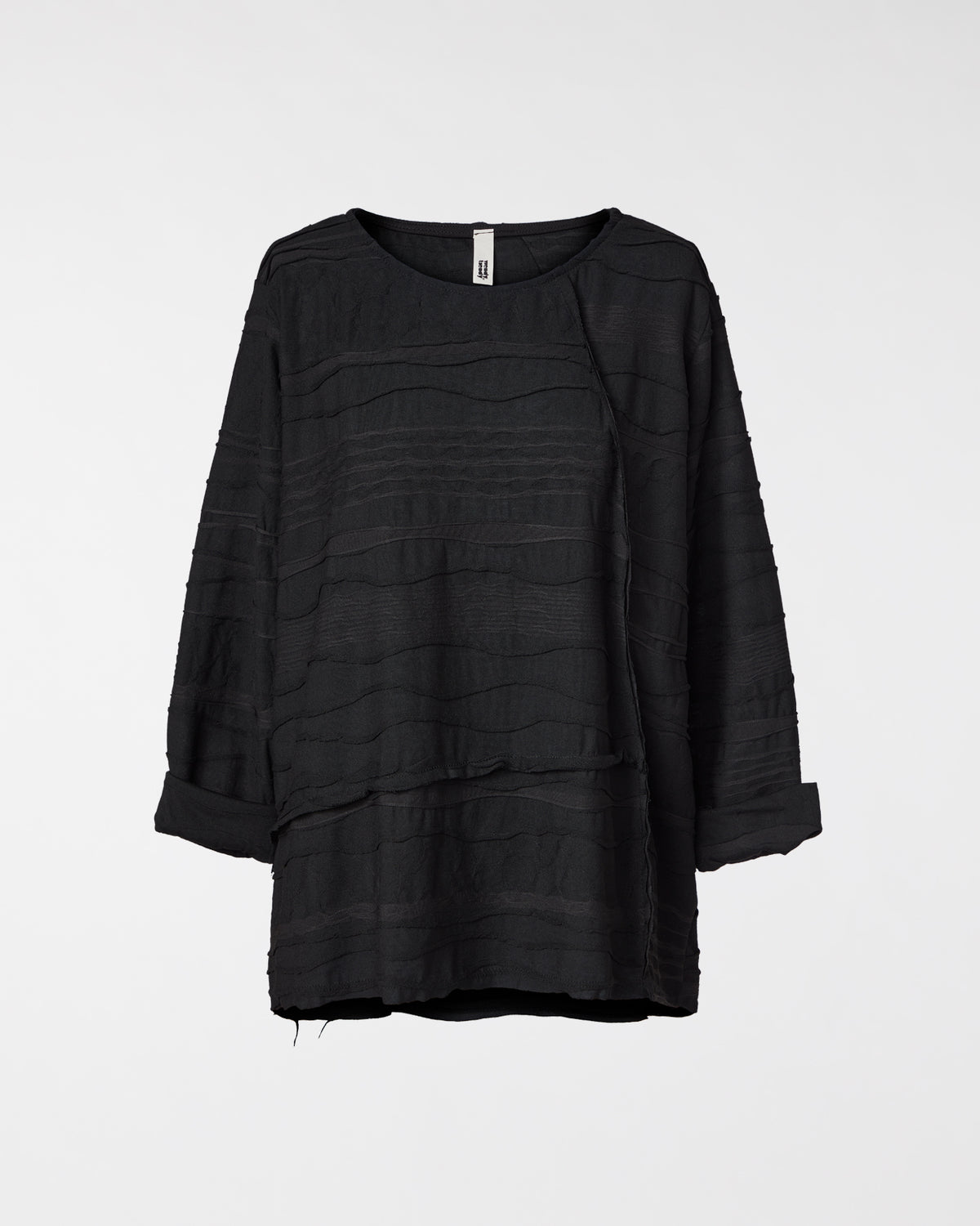 BLUSE MIT WELLENSTRUKTUR