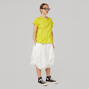 T-SHIRT WITH PLEATS DETAILS