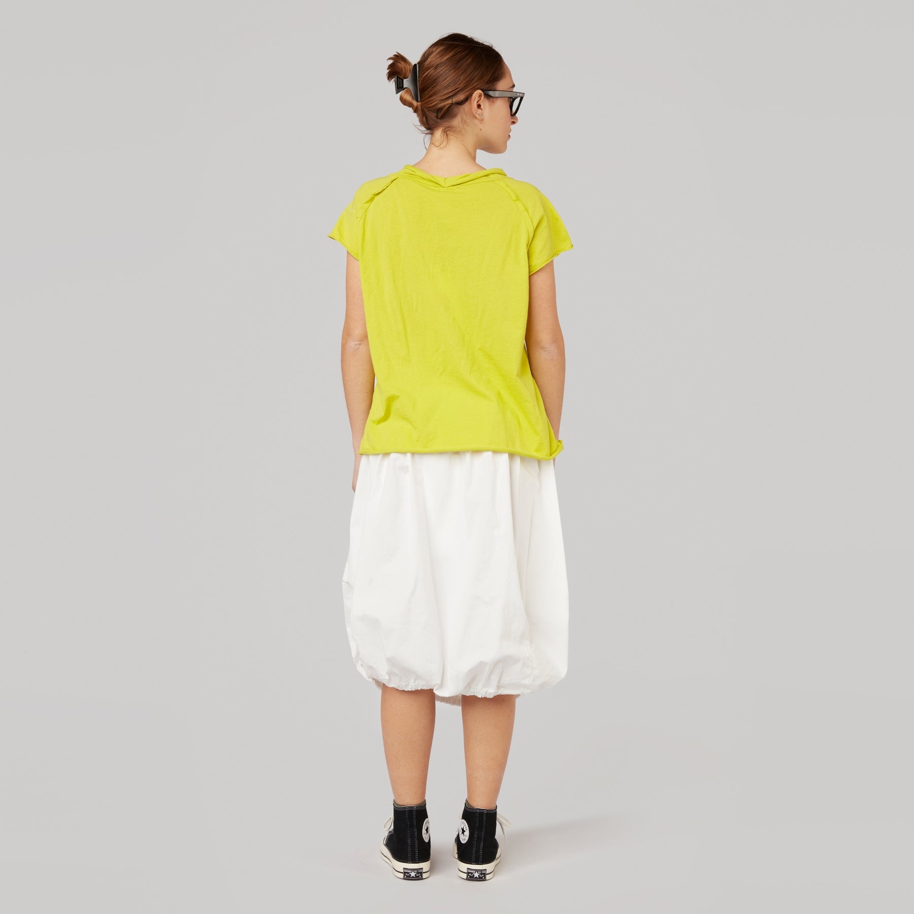 T-SHIRT WITH PLEATS DETAILS