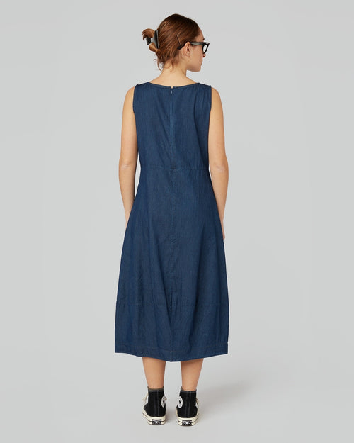 VESTIDO SLIM FIT EN TEJIDO DE ALGODÓN DENIM