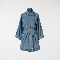 CHAQUETA DENIM CON CINTURÓN