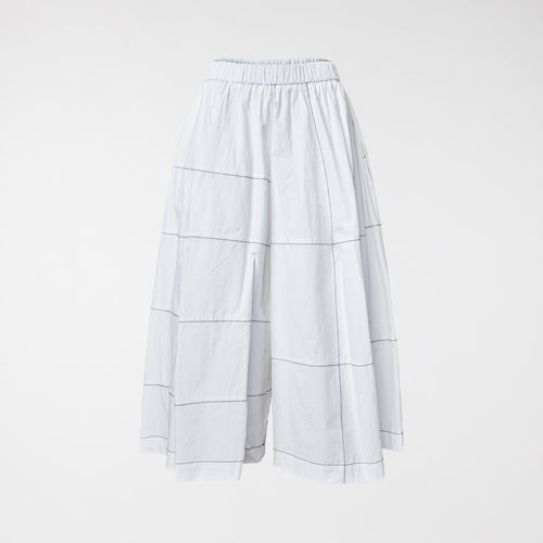 LOOSE TROUSERS WITH CONTRASTING STITCHING WHITE