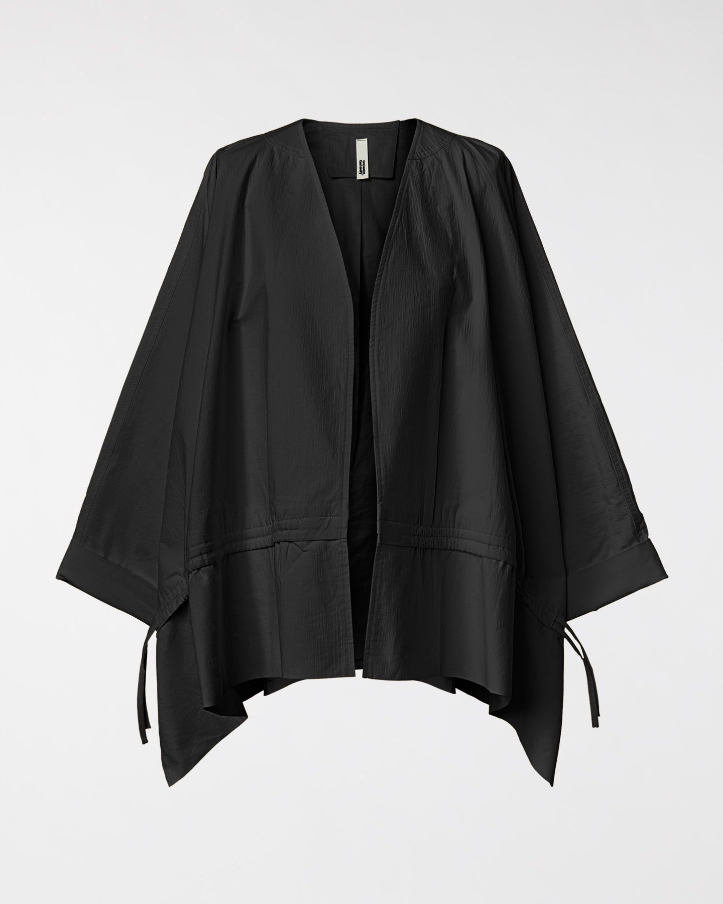 GIACCA KIMONO CON COULISSE NERO
