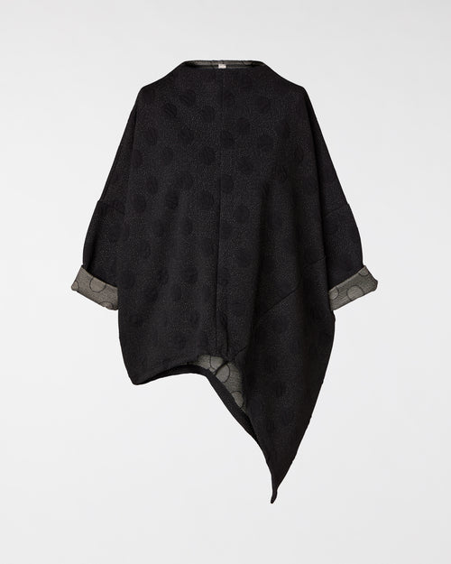 EMBOSSED POLKA DOT BLOUSE