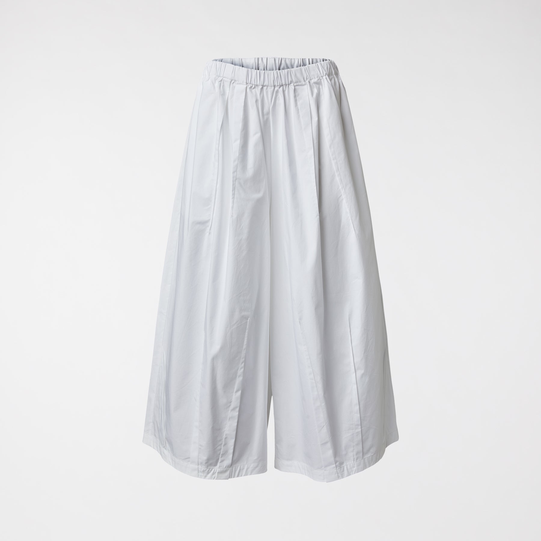 PANTALONI IN POPELINE DI COTONE CON PINCES