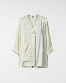 BLOUSE EN SATIN MÉLANGÉ DE VISCOSE