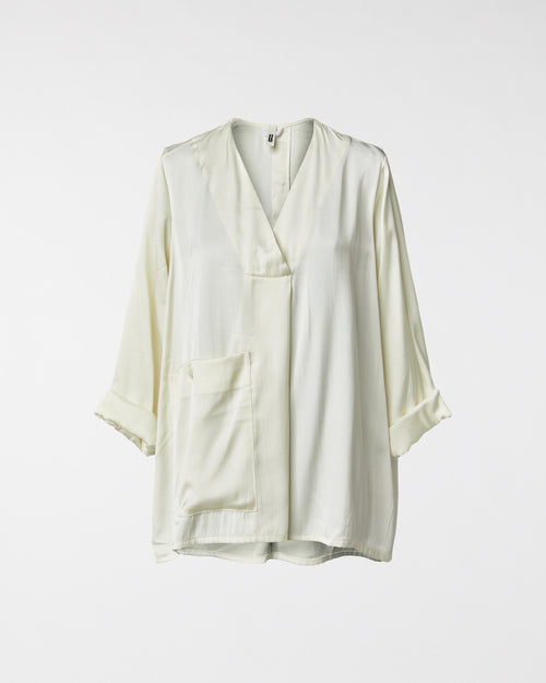 BLOUSE EN SATIN MÉLANGÉ DE VISCOSE