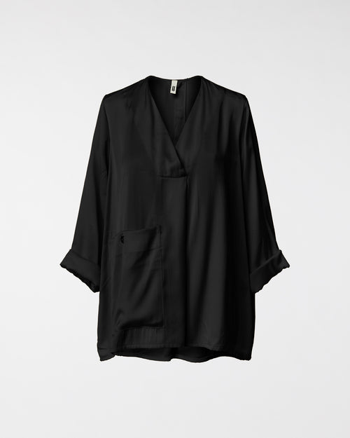 BLOUSE EN SATIN MÉLANGÉ DE VISCOSE