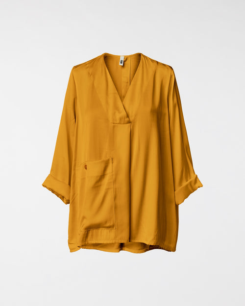 BLOUSE EN SATIN MÉLANGÉ DE VISCOSE