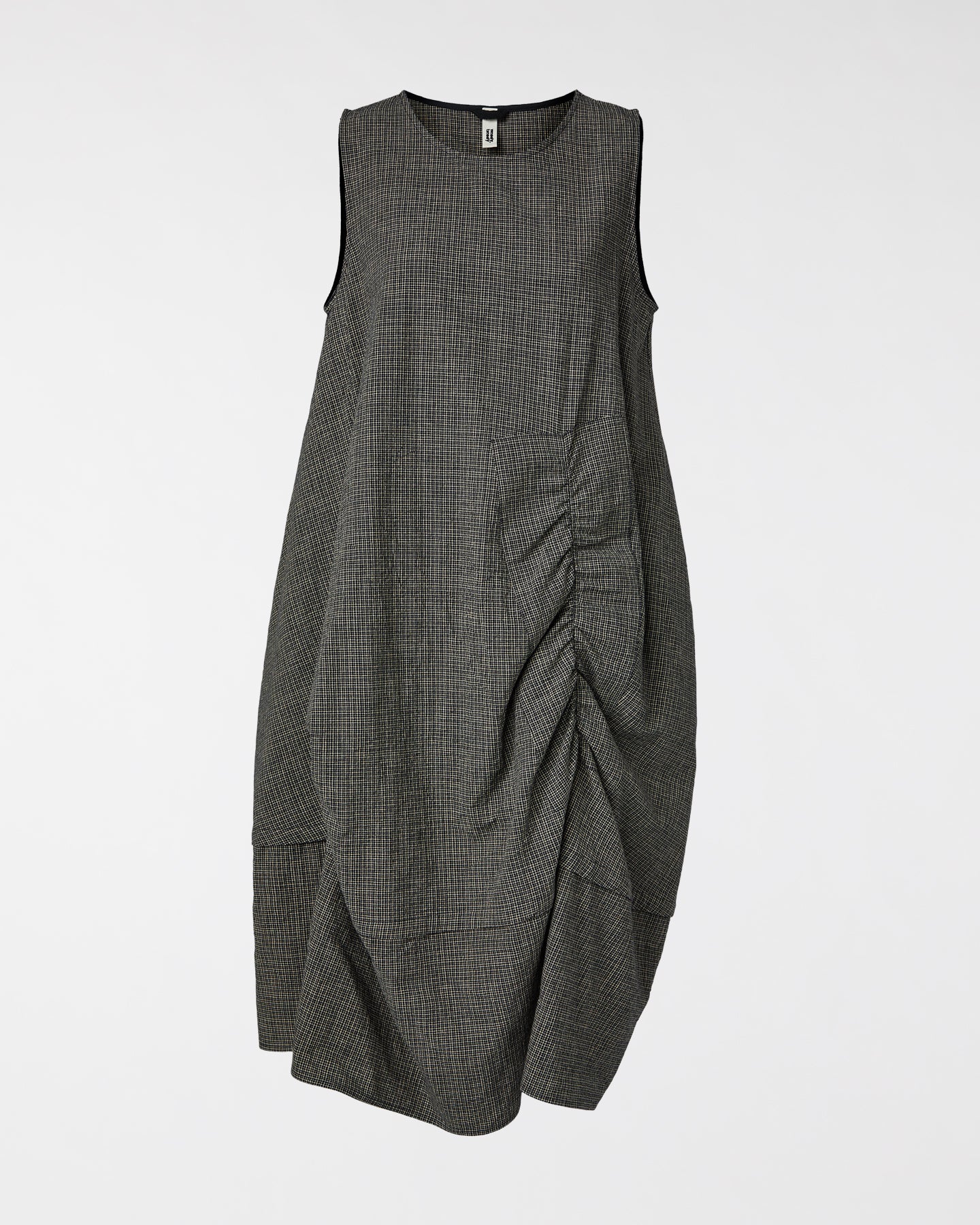 DRESS IN MICRO HOUNDSTOOTH FABRIC
