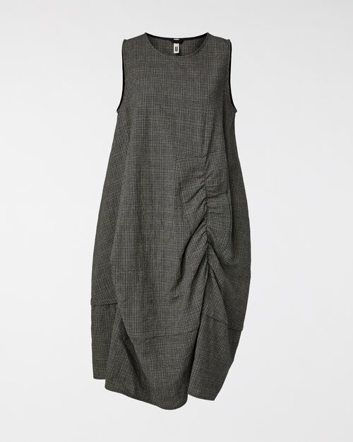 VESTIDO DE TELA MICRO-HOUNDSTOOTH