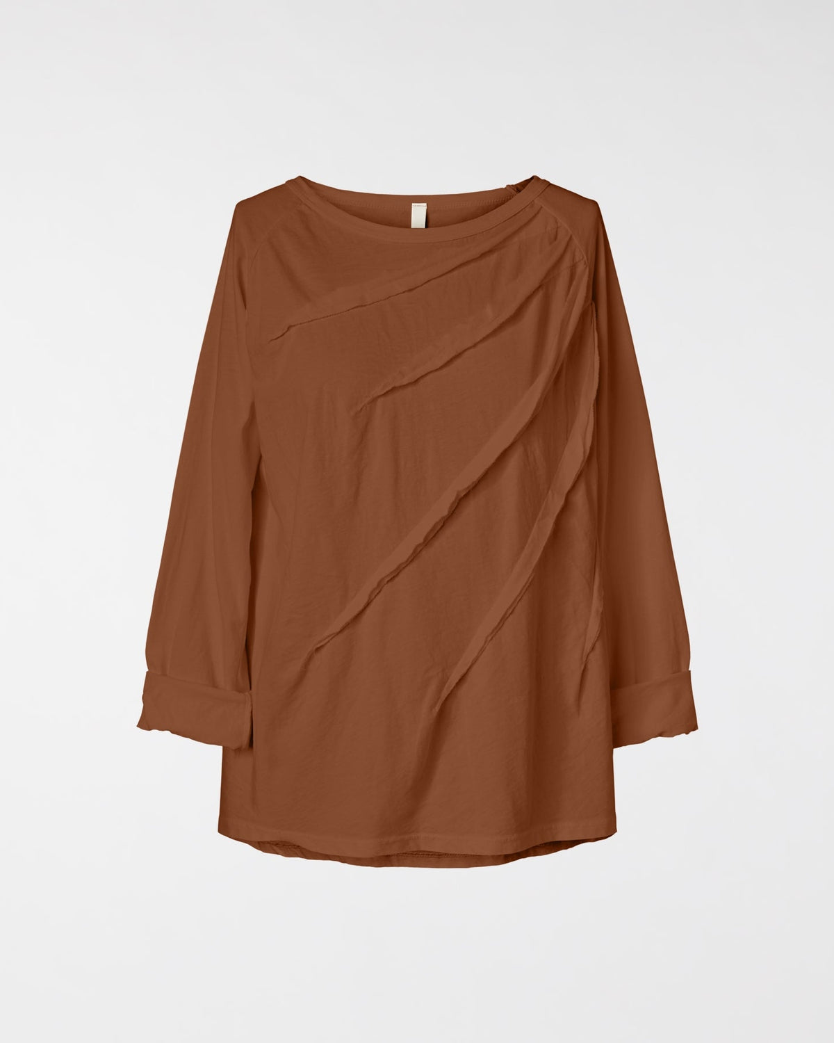 T-SHIRT WITH SEAMS IN COTTON JERSEY FABRIC
