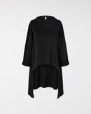 SWEATSHIRT IN STRETCH COTTON FABRIC LONGER ON THE BACK