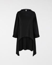 SWEATSHIRT IN STRETCH COTTON FABRIC LONGER ON THE BACK