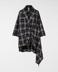 CAMISA LARGA TARTAN ARRUGADA