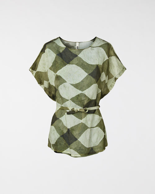 CAMISETA CON CIERRE GEOMÉTRICO PARA CARTERA