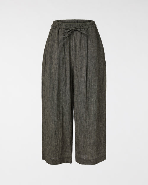 PANTALONI MELANGE CON COULISSE