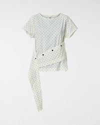 ASYMMETRISCHE GEPUNKTETE BLUSE