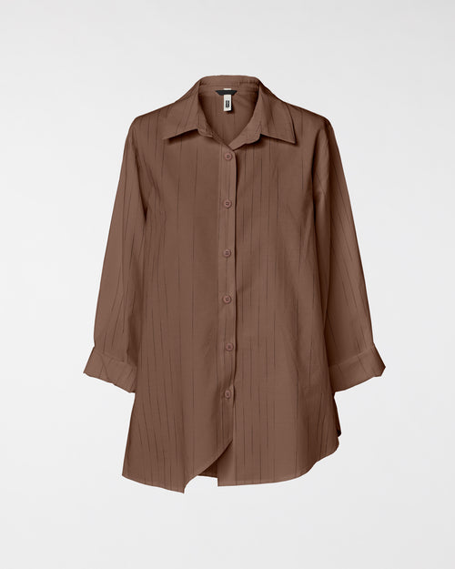 CHEMISE EN COTON AVEC TRAPPES