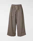 WOOL BLEND MELANGE TROUSERS