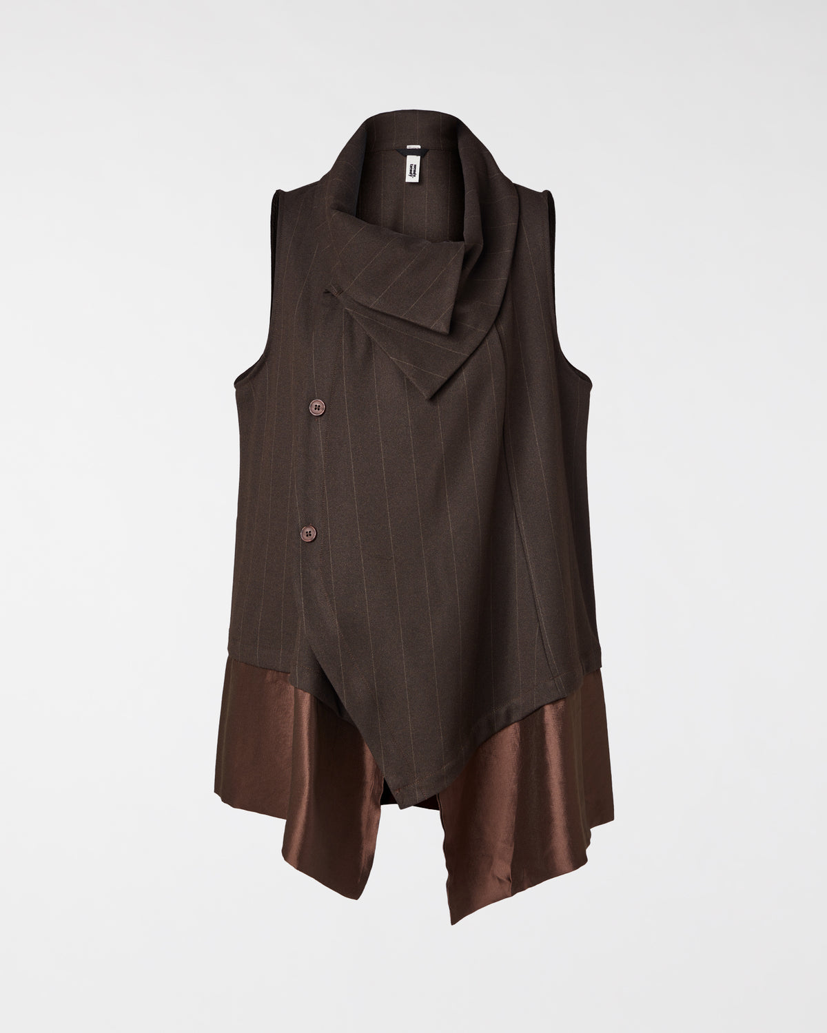 GILET GESSATO CON ORLO IN RASO
