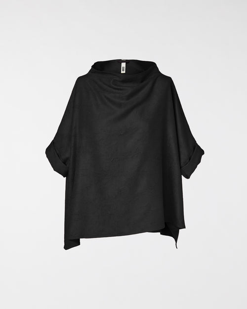 BLOUSE IN HERRINGBONE FABRIC