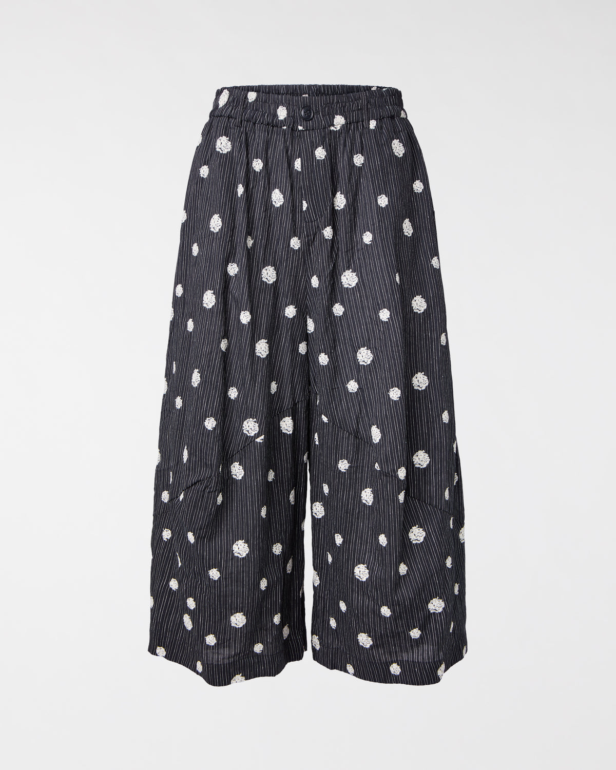 POLKA DOT EMBROIDERY TROUSERS