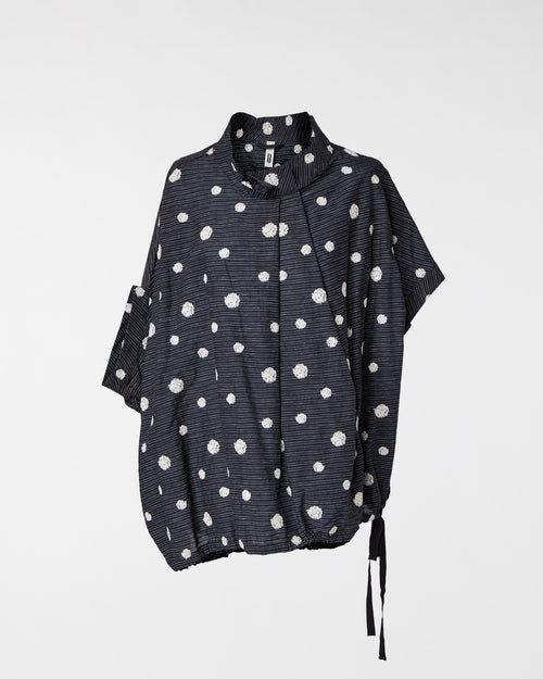 BLOUSE WITH POLKA DOTS EMBROIDERY