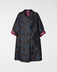 ABRIGO JACQUARD FLORACIÓN DE MEDIANOCHE