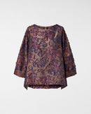 BLOUSE À MOTIF FLEURS FIL COUPÉ