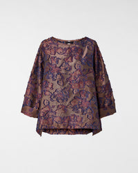 BLOUSE À MOTIF FLEURS FIL COUPÉ