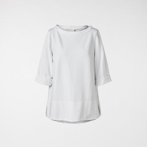 T-SHIRT CON COLLETTO IN TESSUTO DI COTONE