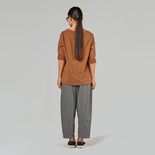 T-SHIRT CON COLLETTO IN TESSUTO DI COTONE