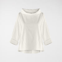 TURN-UP NECK SWEATER IN PUNTO MILANO FABRIC