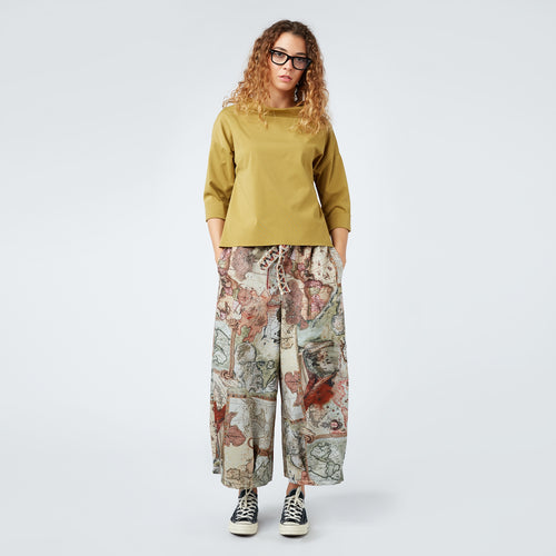 TURN-UP NECK SWEATER IN PUNTO MILANO FABRIC