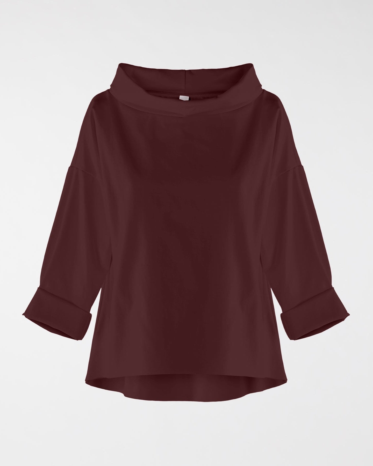 TURN-UP NECK SWEATER IN PUNTO MILANO FABRIC