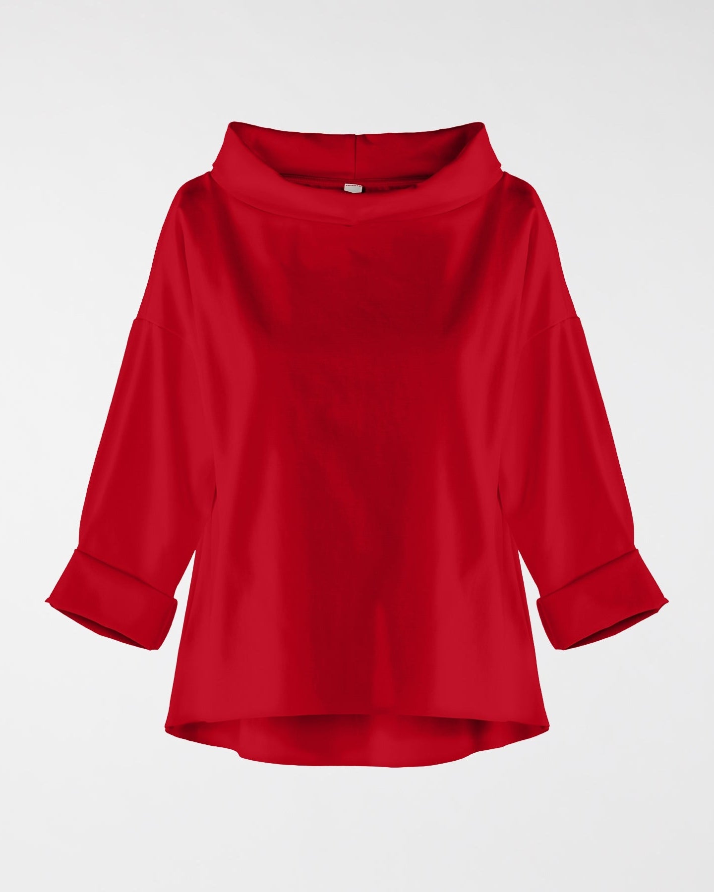 TURN-UP NECK SWEATER IN PUNTO MILANO FABRIC