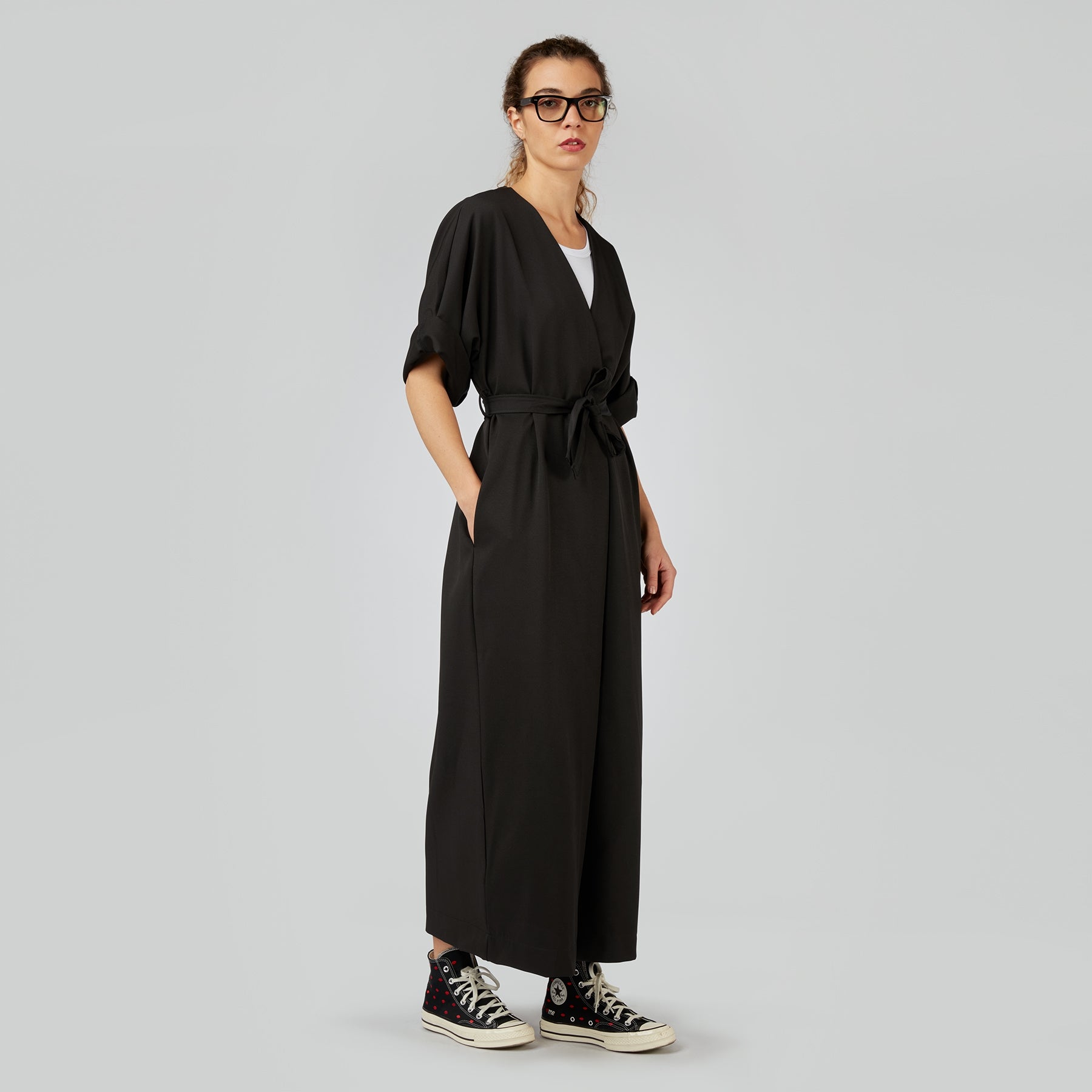 TUTA PALAZZO CON CINTURA