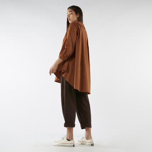 WIDE FLARED COTTON SHIRT