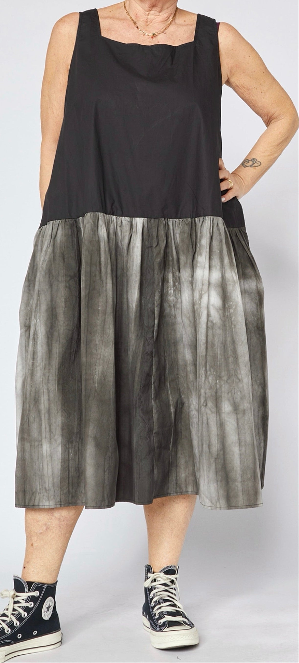 VESTIDO BICOLOR